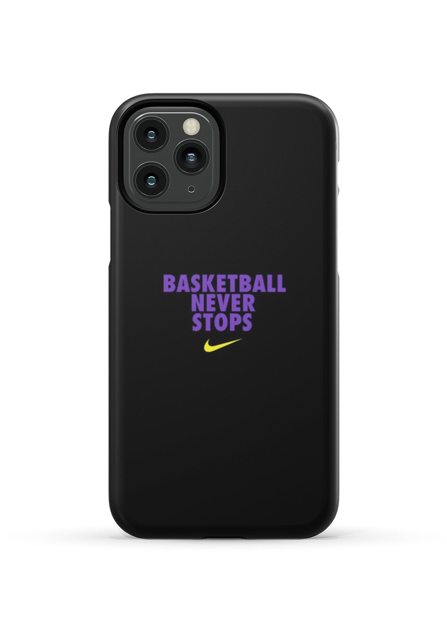 BASKETBALL NEVER STOPS HARD CASE