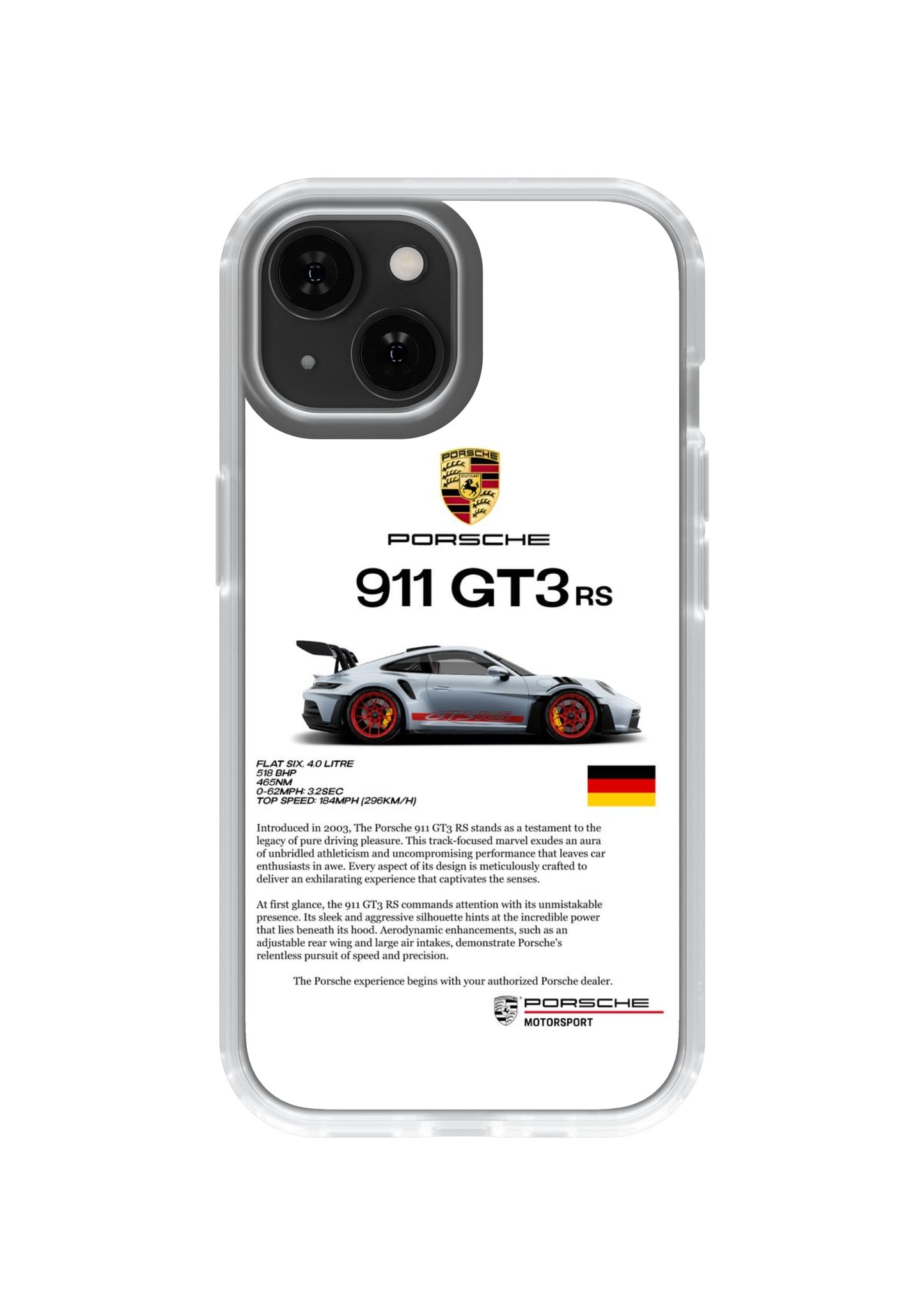 PORSCHE GTR - CLEAR SILICON CASE